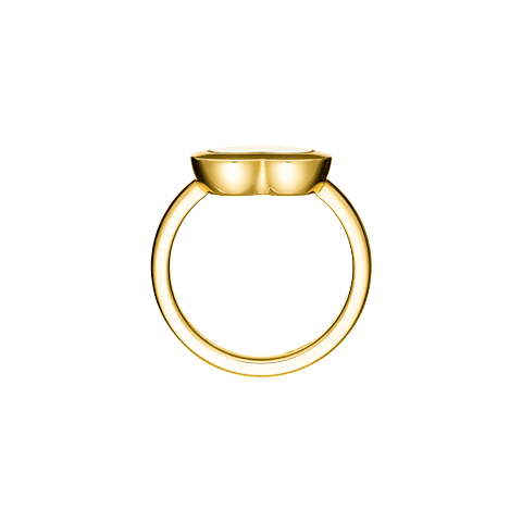放大 {0}Chopard - 钻石 戒指 Happy Diamonds Icons @82A611-0000   侧面视图