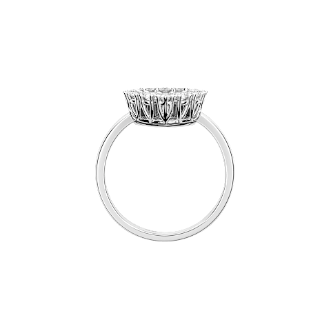 Ingrandisci {0}Chopard - Anello Diamanti Happy Diamonds Icons Joaillerie @82A616-1000   Vista laterale