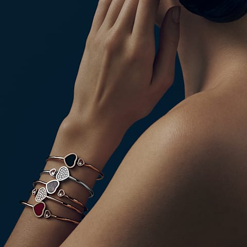 放大 {0}Chopard - 钻石 手链 Happy Hearts @857482-5200      侧面视图