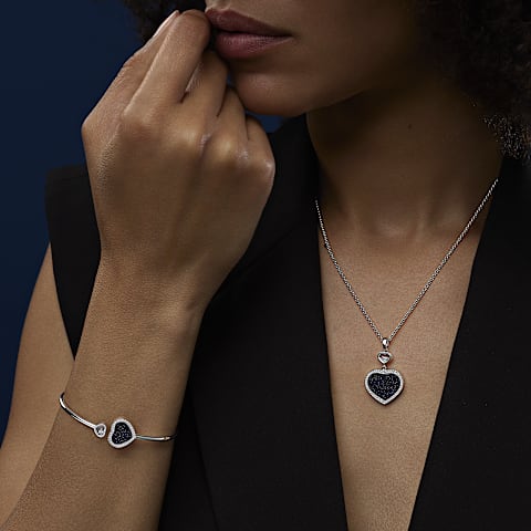 تكبير {0}Chopard - سوار ألماس هابي هارتس @85A074-1510       عرض عند الارتداء