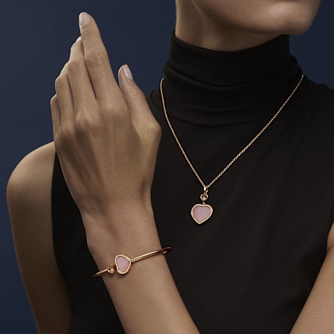 放大 {0}Chopard - 钻石 手链 Happy Hearts @85A074-5620      侧面视图