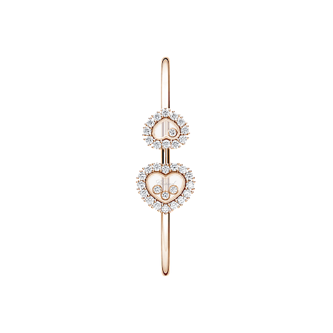 放大 {0}Chopard - 钻石 手链 Happy Diamonds Icons Joaillerie @85A615-5000      侧面视图