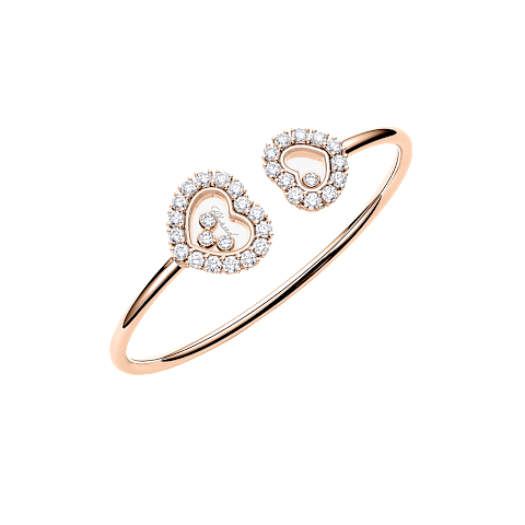 放大 {0}Chopard - 钻石 手链 Happy Diamonds Icons Joaillerie @85A615-5000      侧面视图