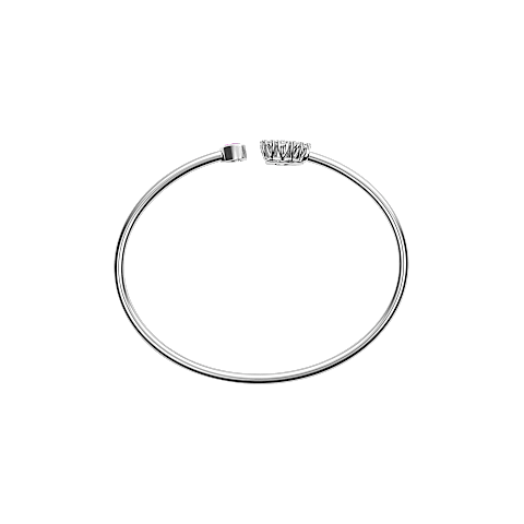 Enlarge {0}Chopard - Diamond Bracelet Happy Diamonds Icons Joaillerie @85A616-1200   flat and open back view