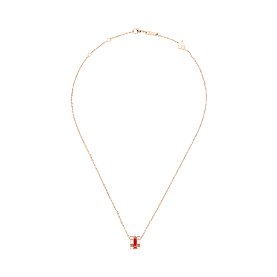 Chopard - 吊坠 Ice Cube Red HyCeram&reg; 吊坠 797005-9001   平放闭合弯曲视图