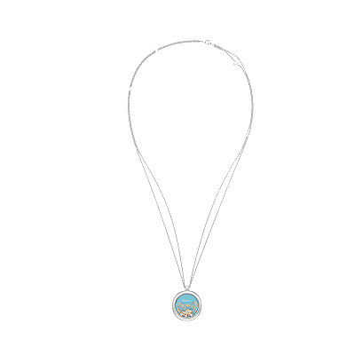Chopard - Diamond Pendant Happy Fish 799450-9601   laid flat closed and curved view
