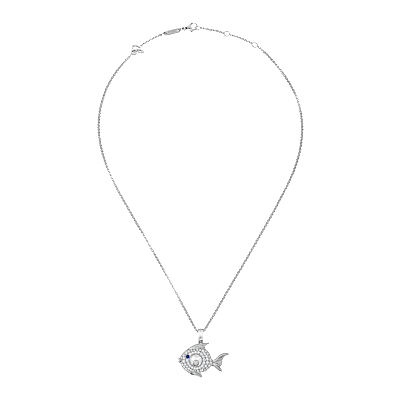 Chopard - Diamond Pendant Happy Diamonds Fish 79A205-1201   laid flat closed and curved view