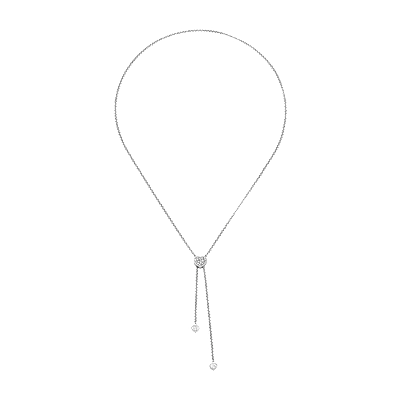 Chopard - Necklace HAPPY HEARTS 81A148-1901   laid flat closed and curved view