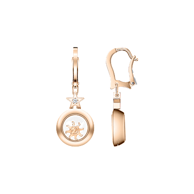 Chopard - Diamond Earrings Happy Diamonds Sun, Moon and Stars 839434-5201  front & side view