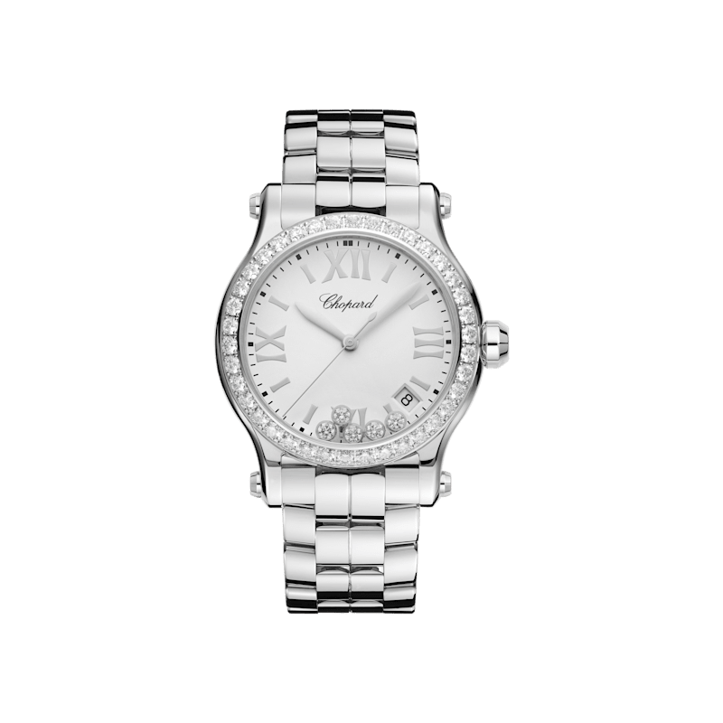 Chopard Happy Sport Damen Diamant Uhr Vorderansicht