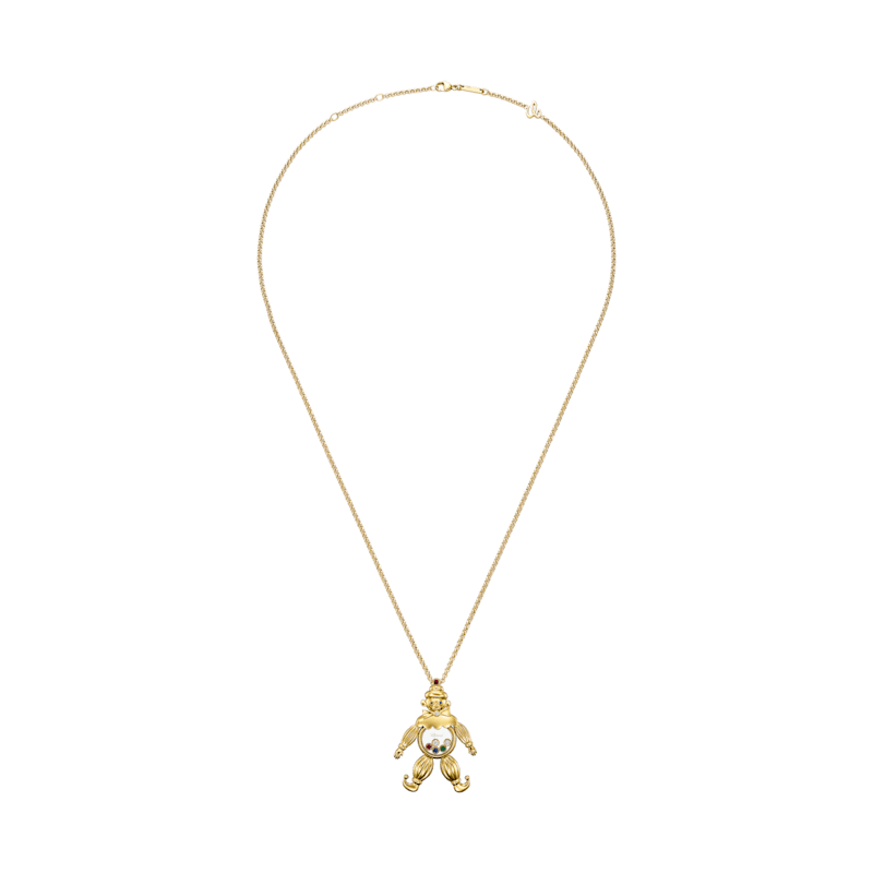 Chopard - Diamond Pendant HAPPY CLOWN 794674-0005   laid flat closed and curved view