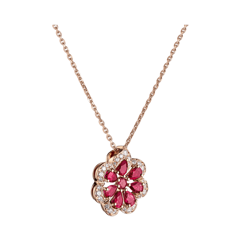 Chopard - Diamond Pendant Precious Lace Mini-Frou-Frou 798347-5003  3/4 view