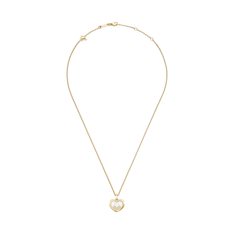 Chopard - Colgante Diamantes Happy Diamonds Icons 79A193-0001   Vista plana cerrada y curvada