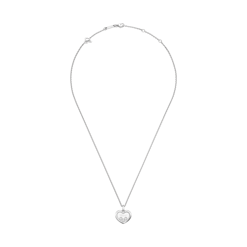 Chopard - Diamond Pendant Happy Diamonds Icons 79A193-1001   laid flat closed and curved view
