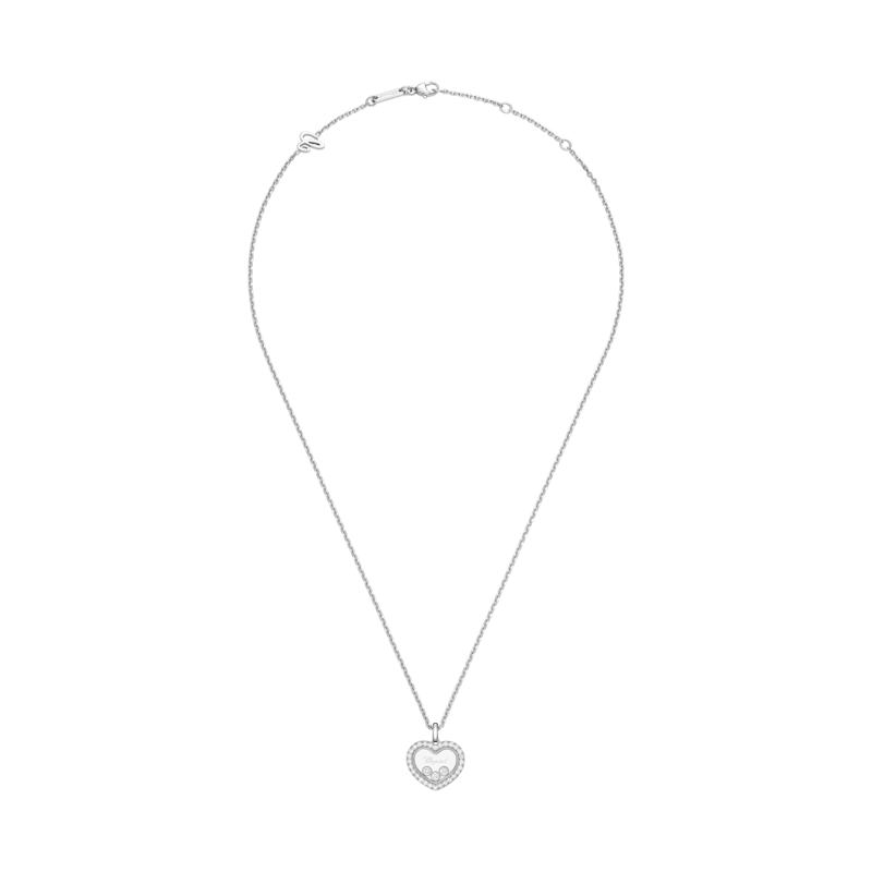 Chopard - Colgante Diamantes Happy Diamonds Icons 79A193-1201   Vista plana cerrada y curvada