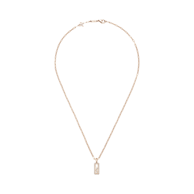 Chopard - Diamond Pendant Happy Diamonds Icons 79A201-5201   laid flat closed and curved view