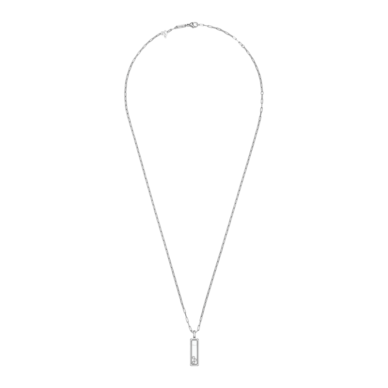 Chopard - Pendentif Diamant Happy Diamonds Icons 79A202-1001   Vue &agrave; plat ferm&eacute;e et courb&eacute;e