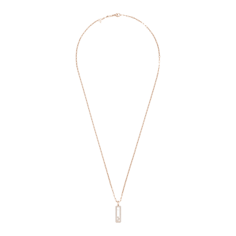Chopard - Diamond Pendant Happy Diamonds Icons 79A202-5201   laid flat closed and curved view