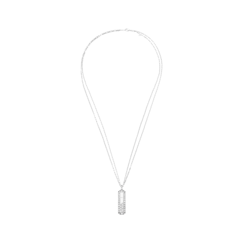 Chopard - Diamond Pendant Happy Diamonds Icons Joaillerie 79A209-1001   laid flat closed and curved view