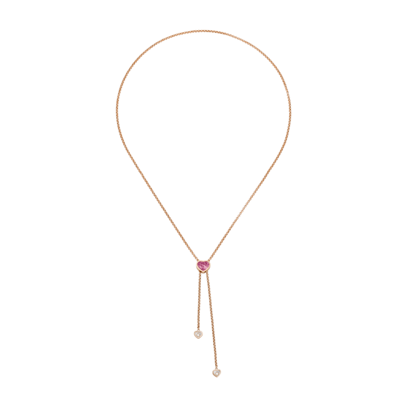 Chopard - Halskette Happy Hearts 81A148-5330   Ansicht flach geschlossen und gebogen