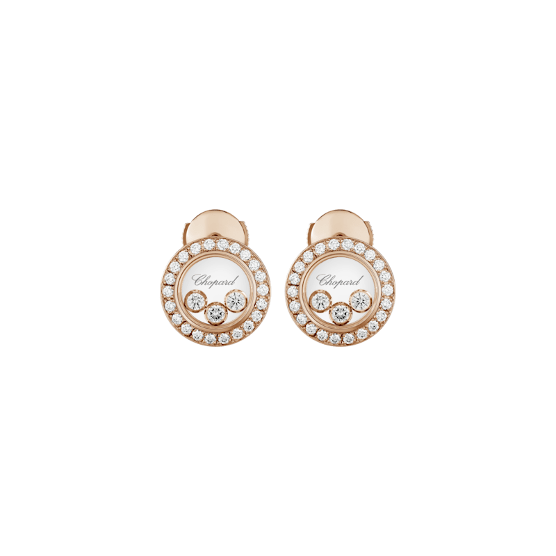 Chopard Diamant Ohrringe Happy Diamonds Icons 83A018-5201 Vorderansicht