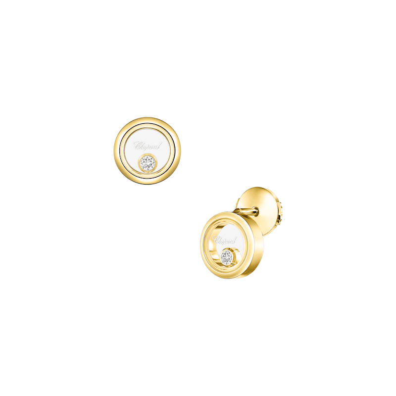 Chopard - Earrings Happy Diamonds Icons 83A191-0001 front & 3/4 view
