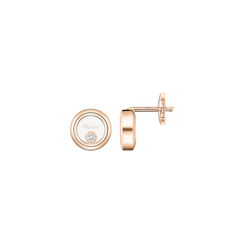 Chopard - Earrings Happy Diamonds Icons 83A191-5001  front & side view