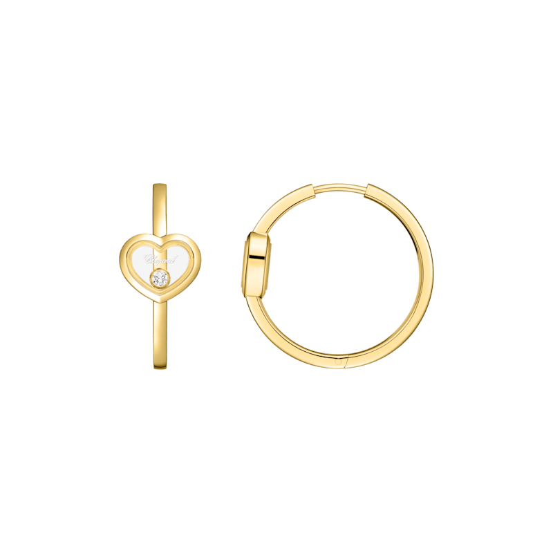 Chopard - Earrings Happy Diamonds Icons 83A192-0301  front & side view