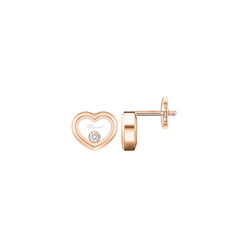 Chopard - Diamond Earrings Happy Diamonds Icons 83A192-5001  front & side view