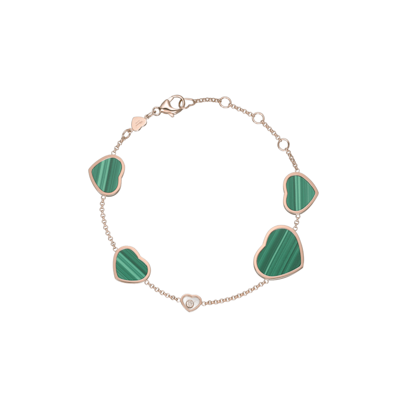 Chopard - Diamond Bracelet Happy Hearts 857482-5013 fastened in a loop with the buckle view