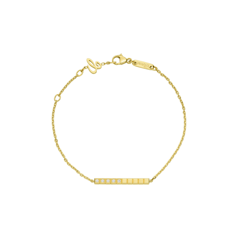 Chopard - 다이아몬드 브레이슬릿 아이스 큐브 857702-0002 버클로 고정된 루프 뷰