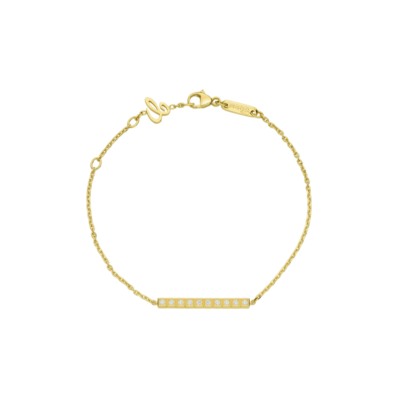 Chopard - 다이아몬드 브레이슬릿 아이스 큐브 857702-0003 버클로 고정된 루프 뷰