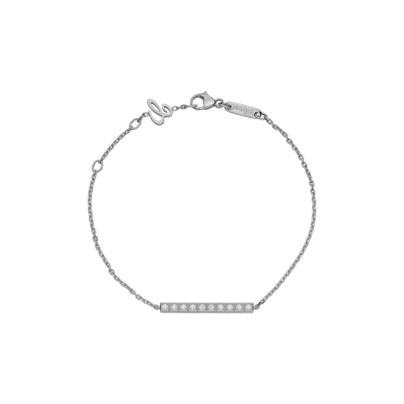 Chopard - 다이아몬드 브레이슬릿 아이스 큐브 857702-1003 버클로 고정된 루프 뷰