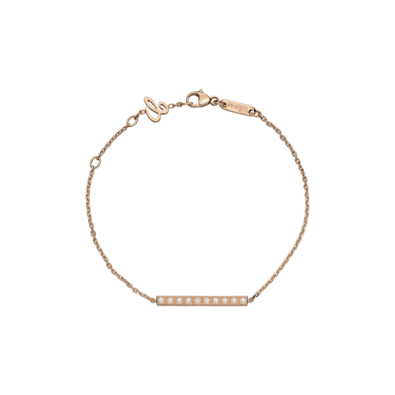 Chopard - 다이아몬드 브레이슬릿 아이스 큐브 857702-5003 버클로 고정된 루프 뷰