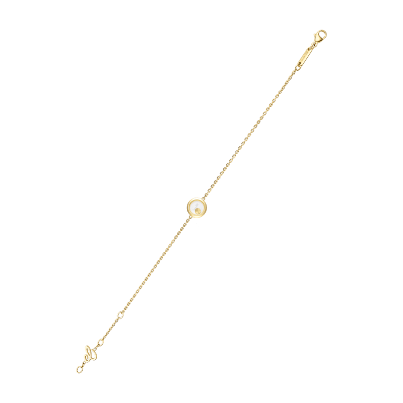 Chopard - Diamond Bracelet Happy Diamonds Icons 85A191-0001   flat and open back view