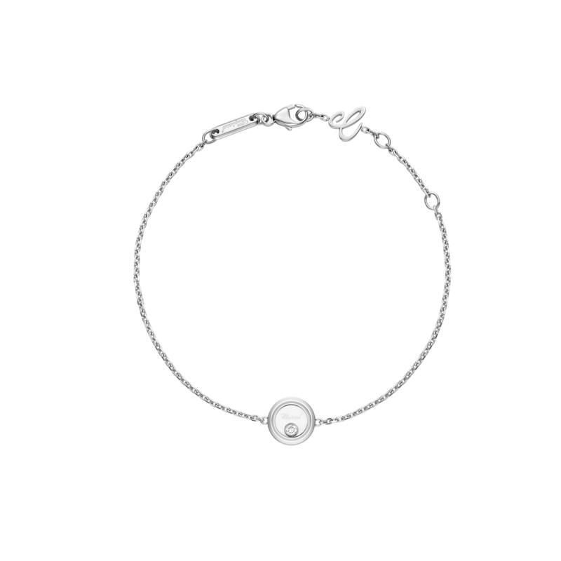 Chopard - Diamond Bracelet Happy Diamonds Icons 85A191-1001 fastened in a loop with the buckle view