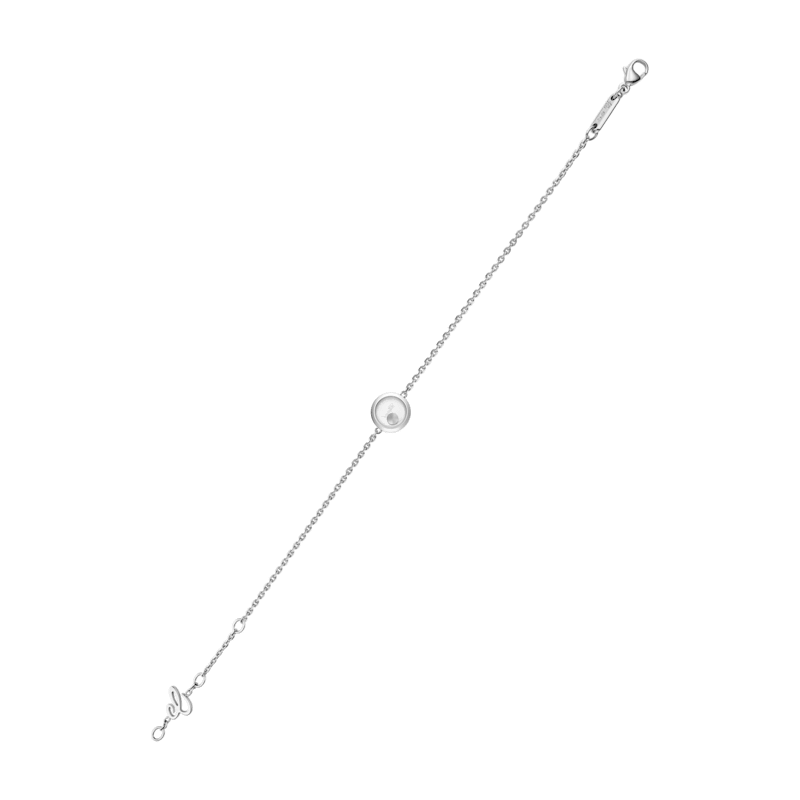 Chopard - Diamond Bracelet Happy Diamonds Icons 85A191-1001   flat and open back view
