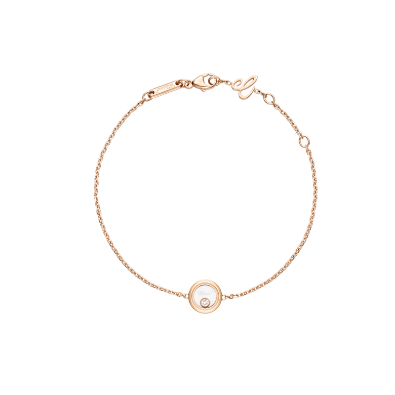 Chopard - Diamond Bracelet Happy Diamonds Icons 85A191-5001 fastened in a loop with the buckle view