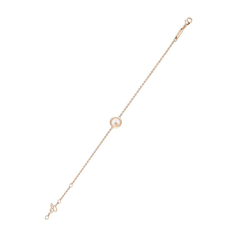 Chopard - Diamond Bracelet Happy Diamonds Icons 85A191-5001   flat and open back view