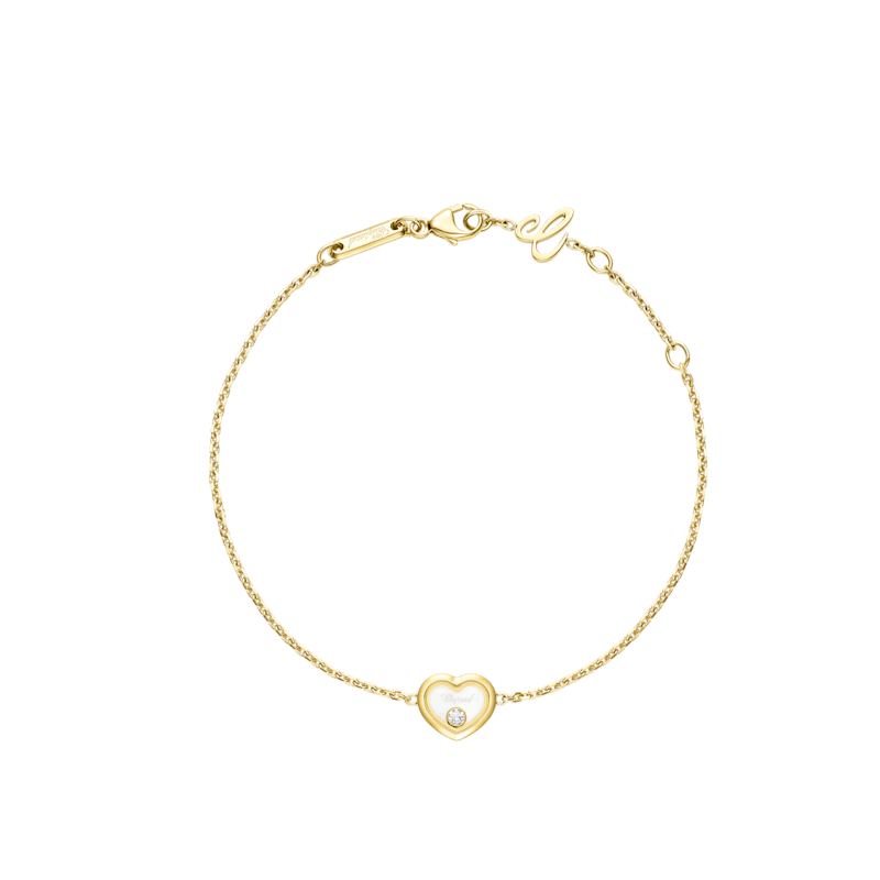 Chopard - Diamond Bracelet Happy Diamonds Icons 85A192-0001 fastened in a loop with the buckle view