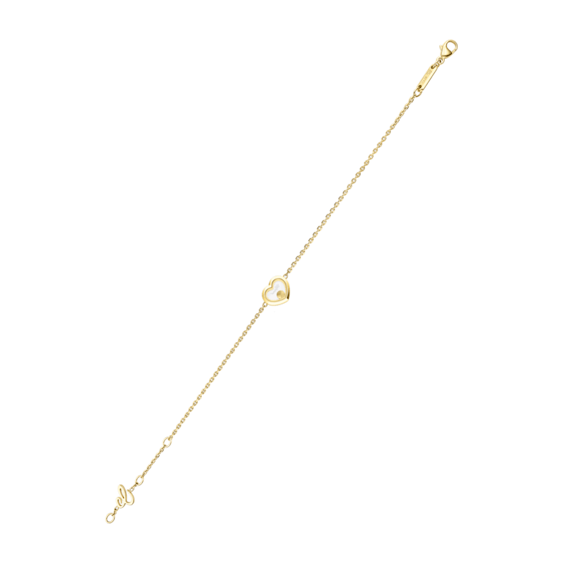 Chopard - Diamond Bracelet Happy Diamonds Icons 85A192-0001   flat and open back view