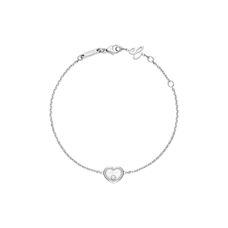 Chopard - Diamond Bracelet Happy Diamonds Icons 85A192-1001 fastened in a loop with the buckle view