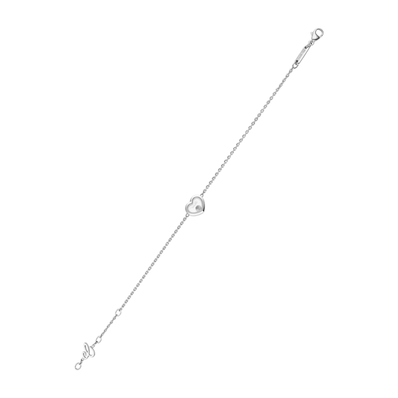 Chopard - Diamond Bracelet Happy Diamonds Icons 85A192-1001   flat and open back view