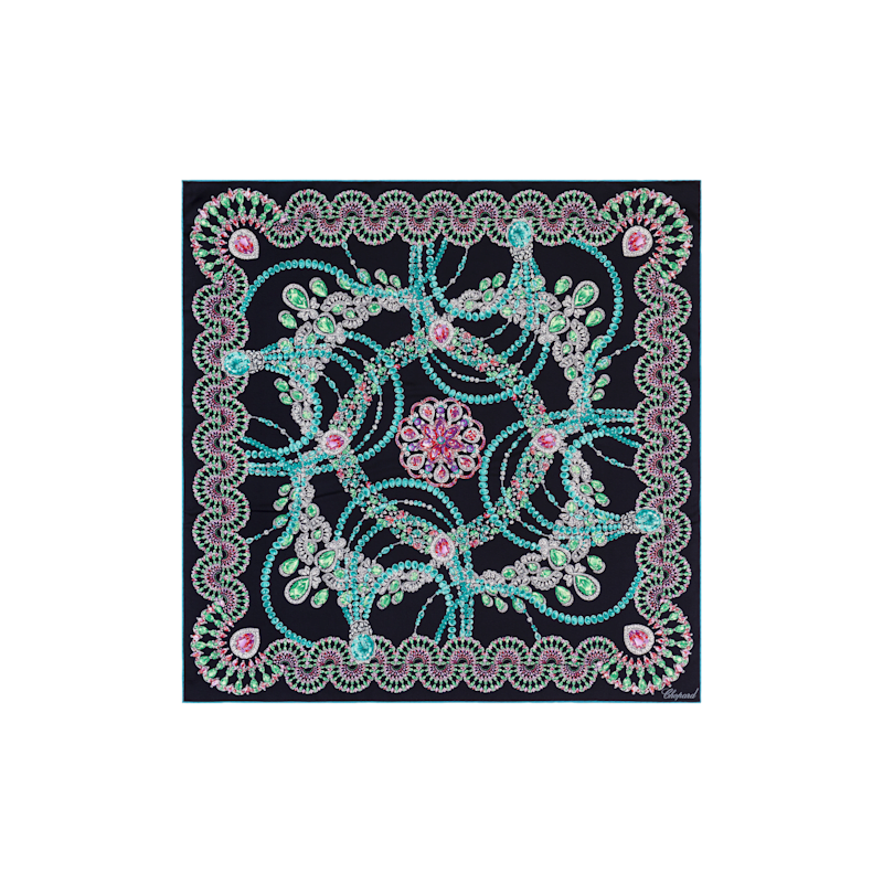 Navy blue - 90x 90 cm (35.4&ldquo; x 35.4&rdquo;) Scarf flat view