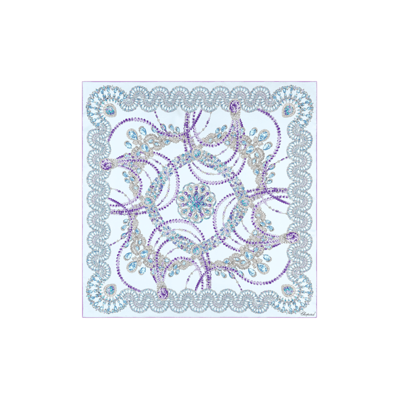 Light blue - 90 x 90 cm (35.4" x 35.4") Scarf flat view