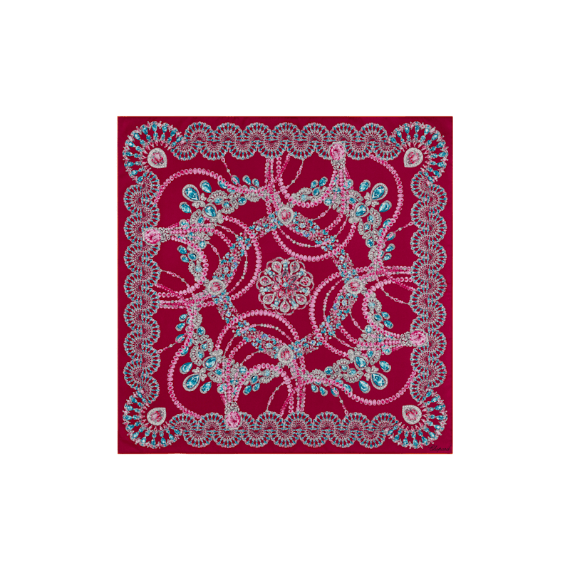 Fuchsia - 90 x 90 cm (35.4" x 35.4") Scarf flat view