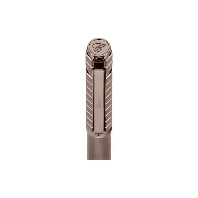 Chopard brushed & polished bronze-toned metal Ice Cube Ballpoint pen   detail view
