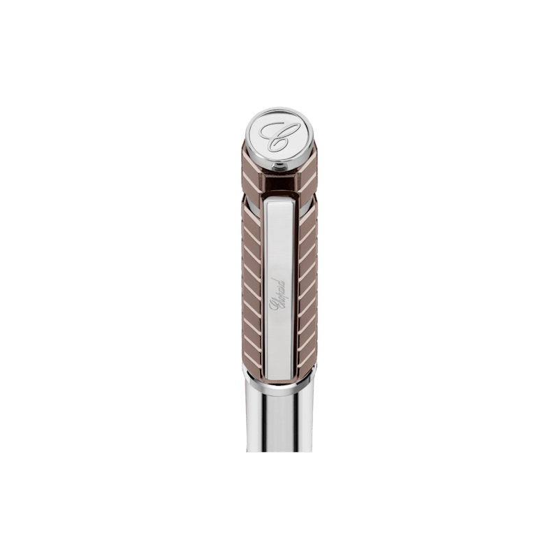 Chopard brushed bronze-toned & silver-toned metal ICE CUBE BALLPOINT PEN  detail view