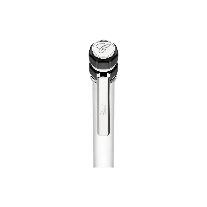 Chopard Polished silver-toned metal with brushed black  gold-tones cubes Ice Cube Pure ballpoint  detail view
