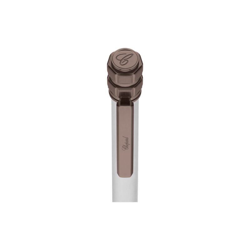 Chopard Brushed silver-toned metal with polish bronze - toned cubes Ice Cube Pure ballpoint  detail view
